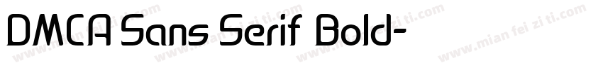 DMCA Sans Serif Bold字体转换